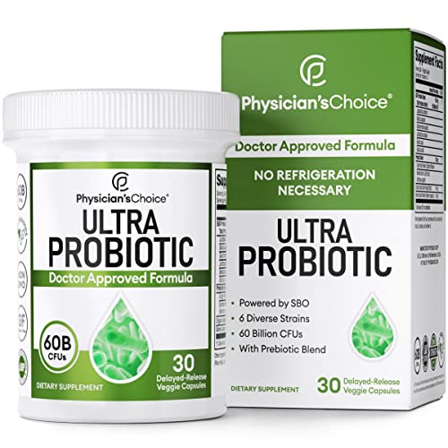 Physician's CHOICE Probiotics 60 Billion CFU - 10 Diverse Strains + Organic Prebiotic - Digestive & Gut Health - Supports Occasional Constipation, Diarrhea, Gas & Bloating - Probiotics For Women & Men